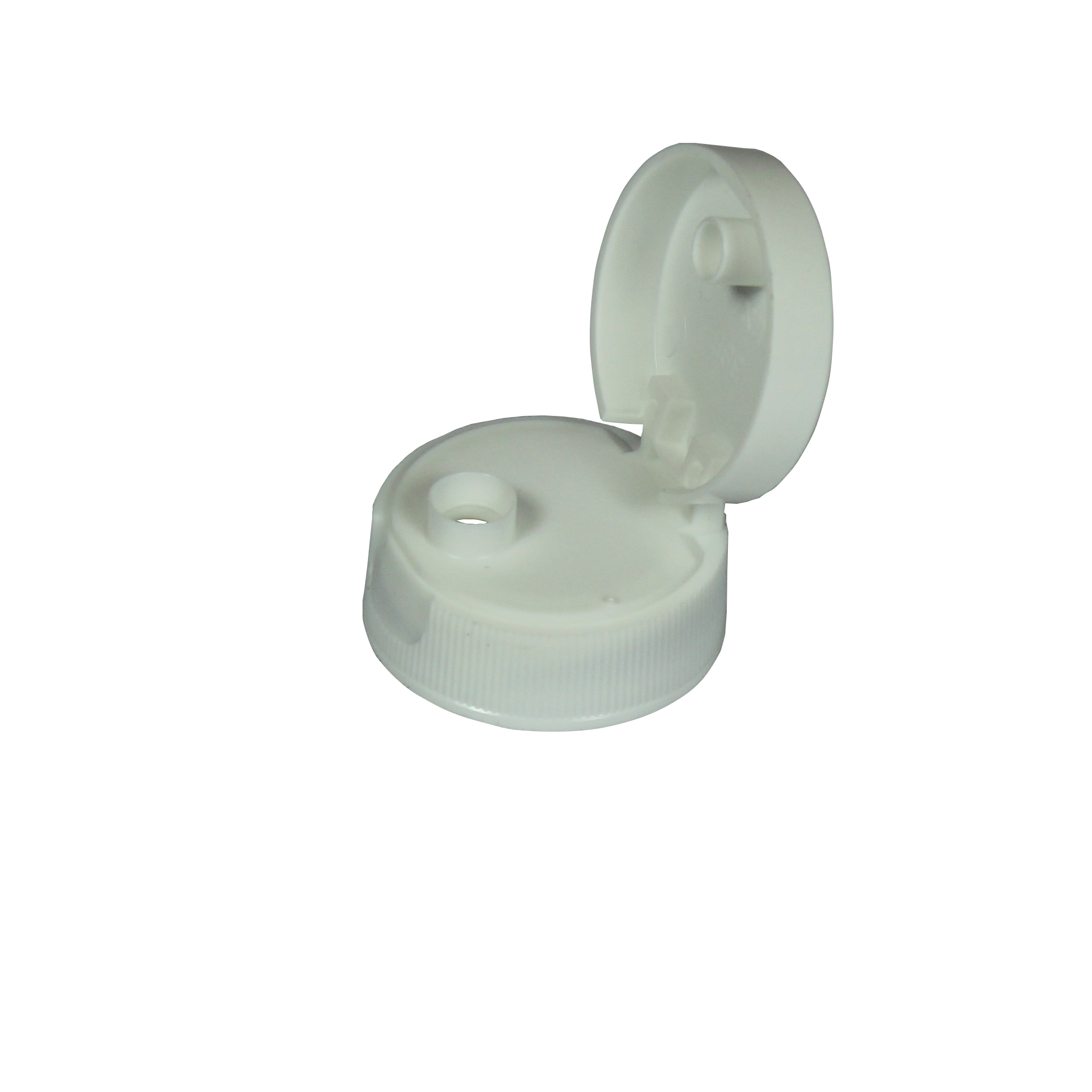 28-400 White PP Plastic Flip Top Snap Caps
