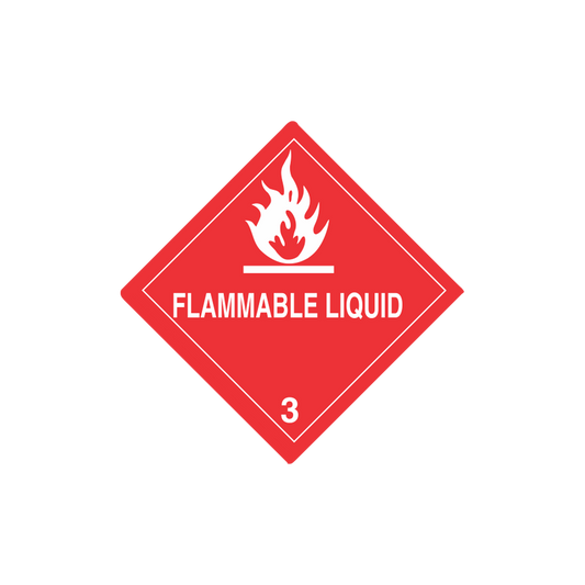 Class 3 Flammable Liquid Mini-Labels (500 Roll, 1"x1") - (DGMINI3)