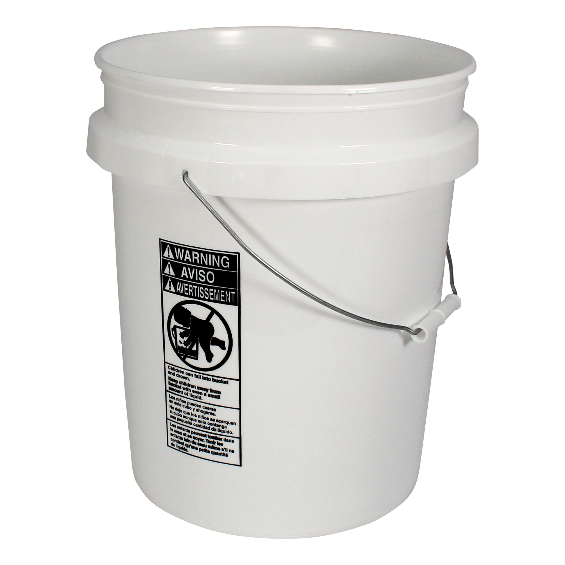 MMP8005-SK 5 Gallon Clear Plastic Pail-Square - Basco USA