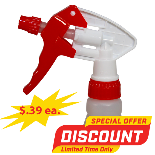 Trigger Sprayer - 28/400 RED/WHITE ADJUSTABLE NOZZLE - 450/case